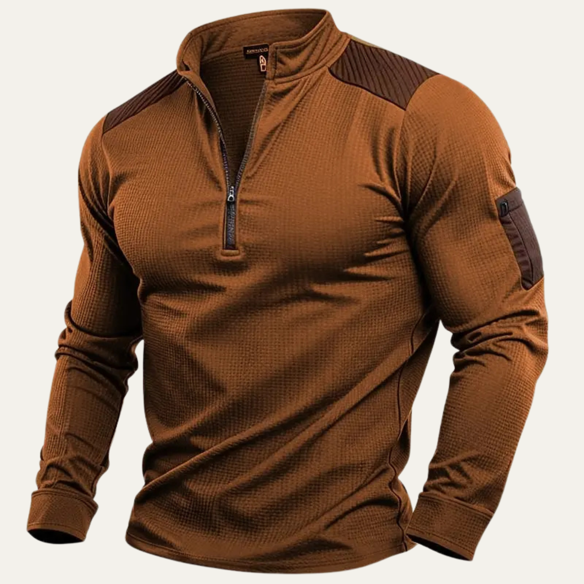 The Recanati Men’s Tactical Quarter Zip Jumper with Shoulder Patches