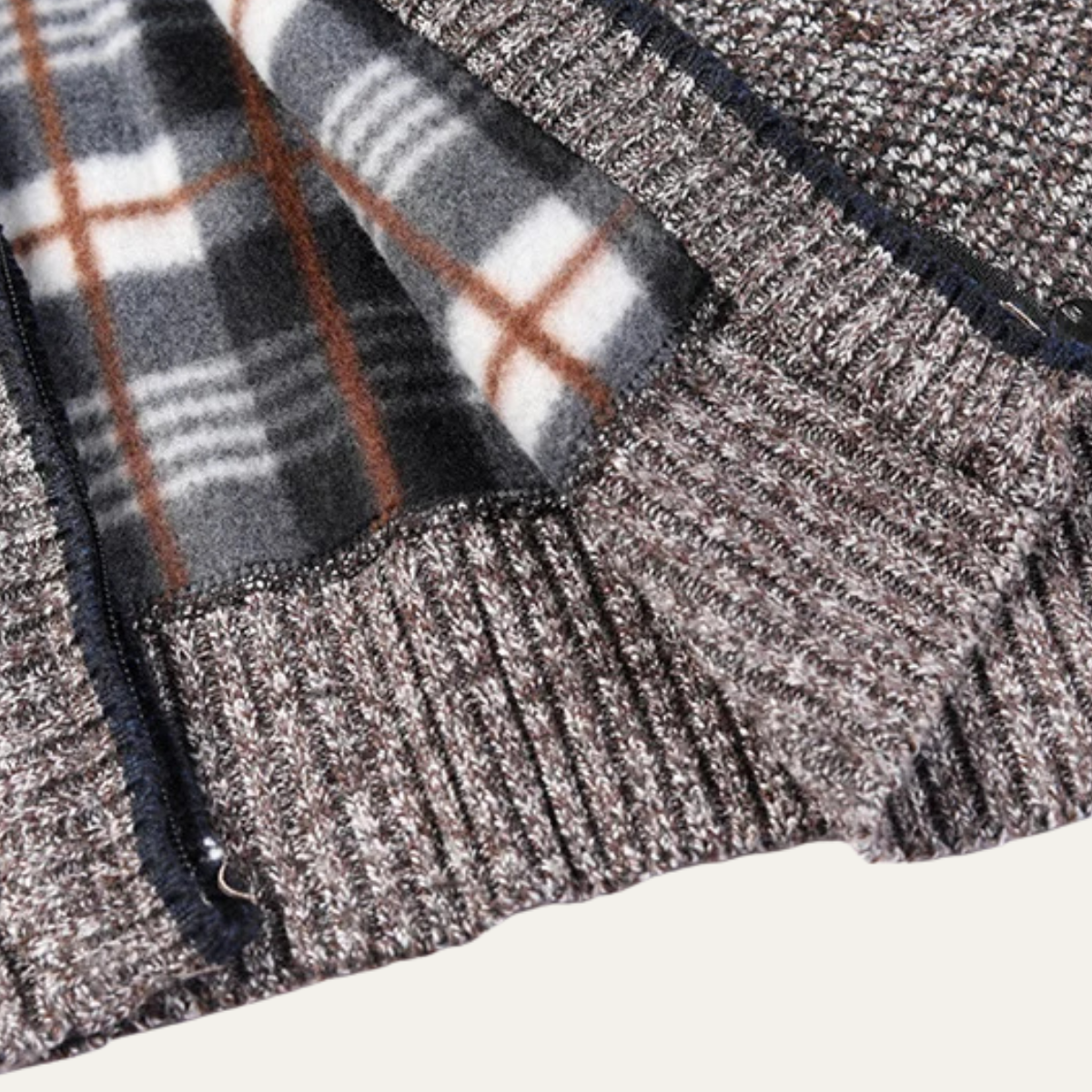 The Glasgow Men's Knitted Zip Up Winter Cardigan