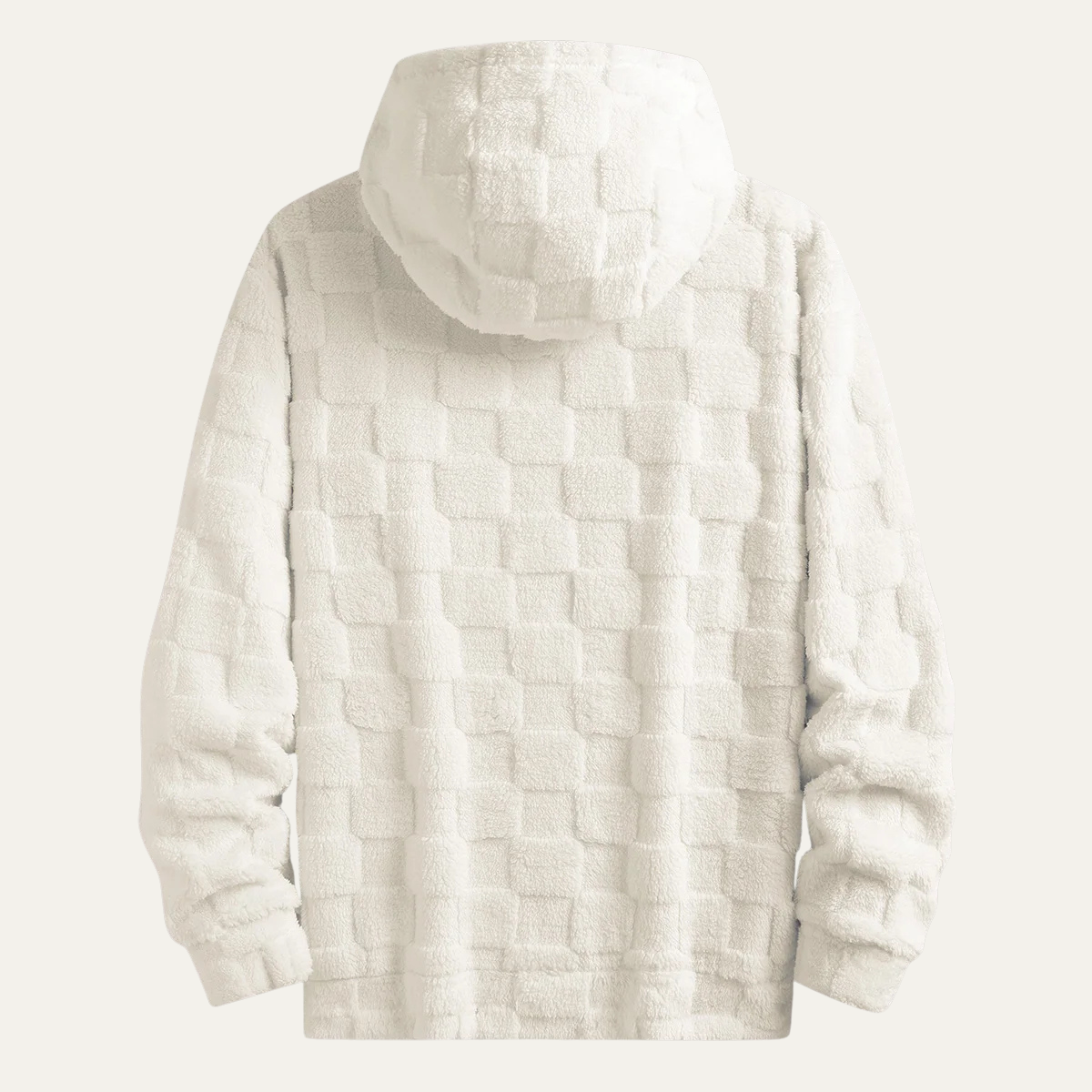 The Bergamo Men’s Casual Thick Fleece Jacket with Textured Check Design