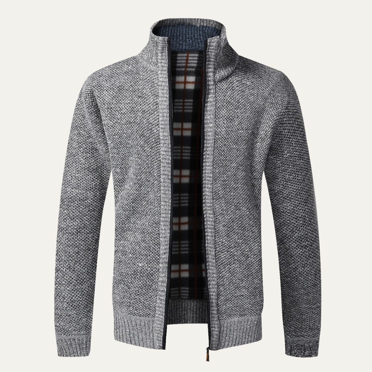 The Glasgow Men's Knitted Zip Up Winter Cardigan