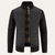 The Bordeaux Men’s Winter Bomber Jacket with Knit Sleeves
