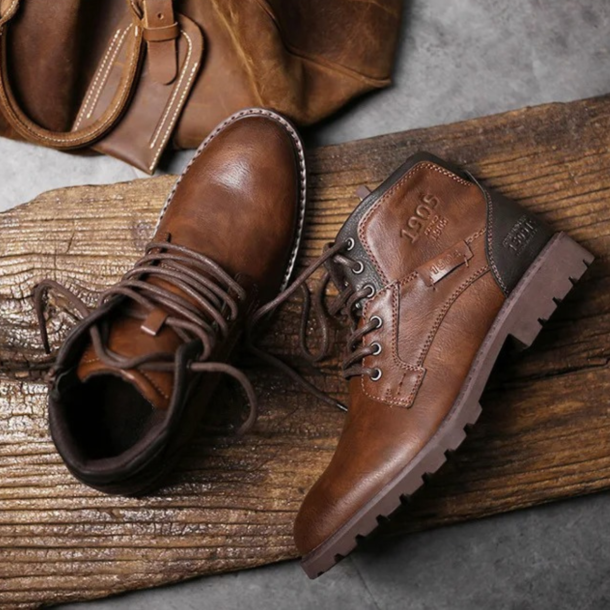 The Stanhope Men’s Vintage Durable Ankle Biker Boots