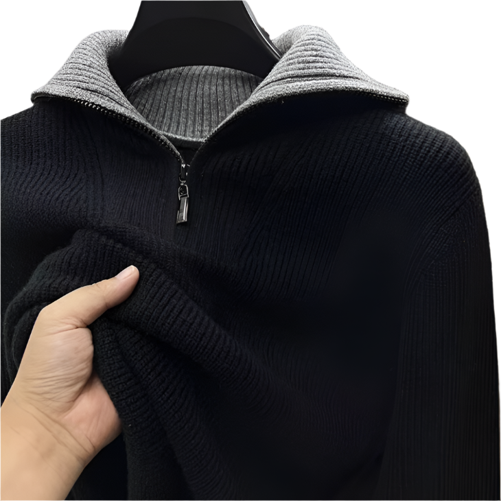 The Exeter Quarter Zip Jumper-The British Gentlemen