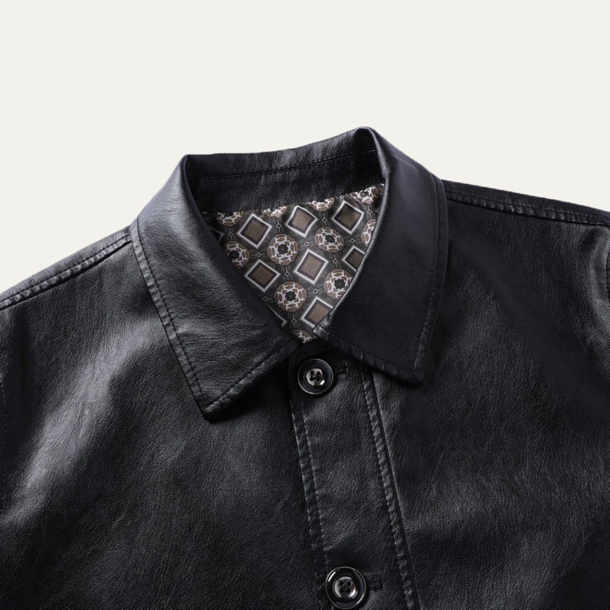 The Riomaggiore Men's Smart Casual Faux Leather Jacket