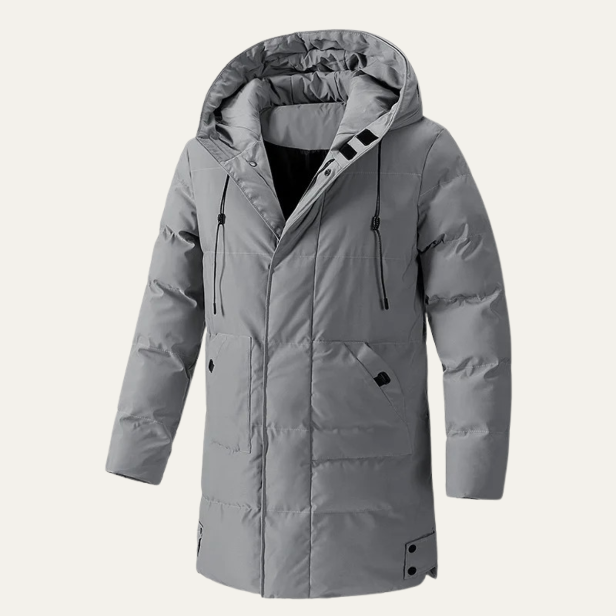 The Fulham Men’s Long Hooded Puffer Winter Jacket