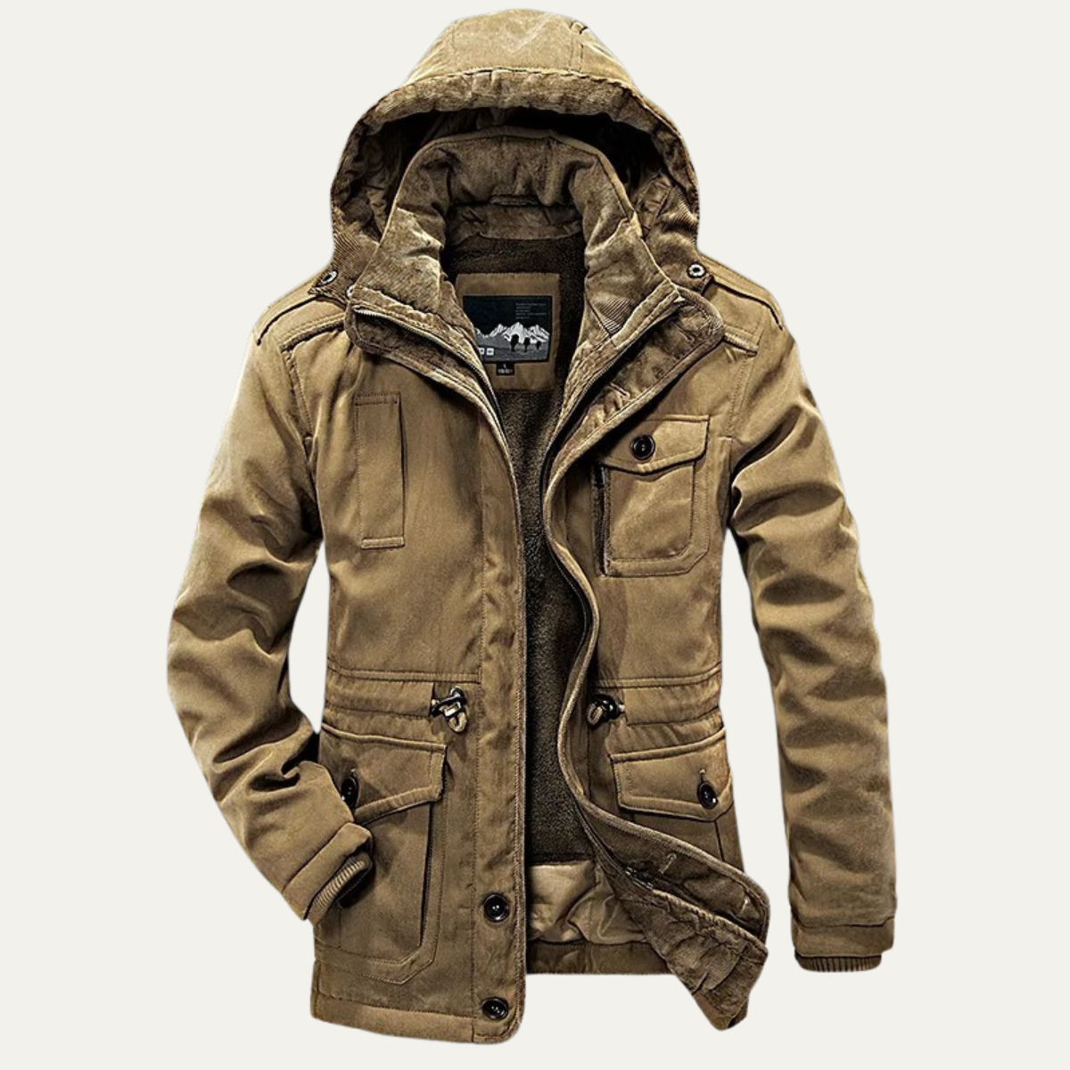 The Halstead Men’s Military Thermal Winter Hooded Jacket