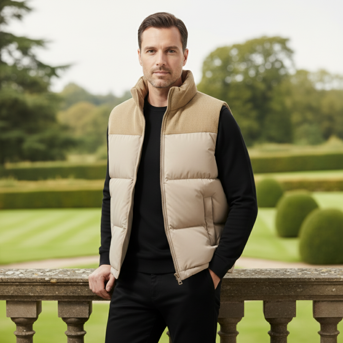 The Port Isaac Men's Stylish Quilted Puffer Gilet