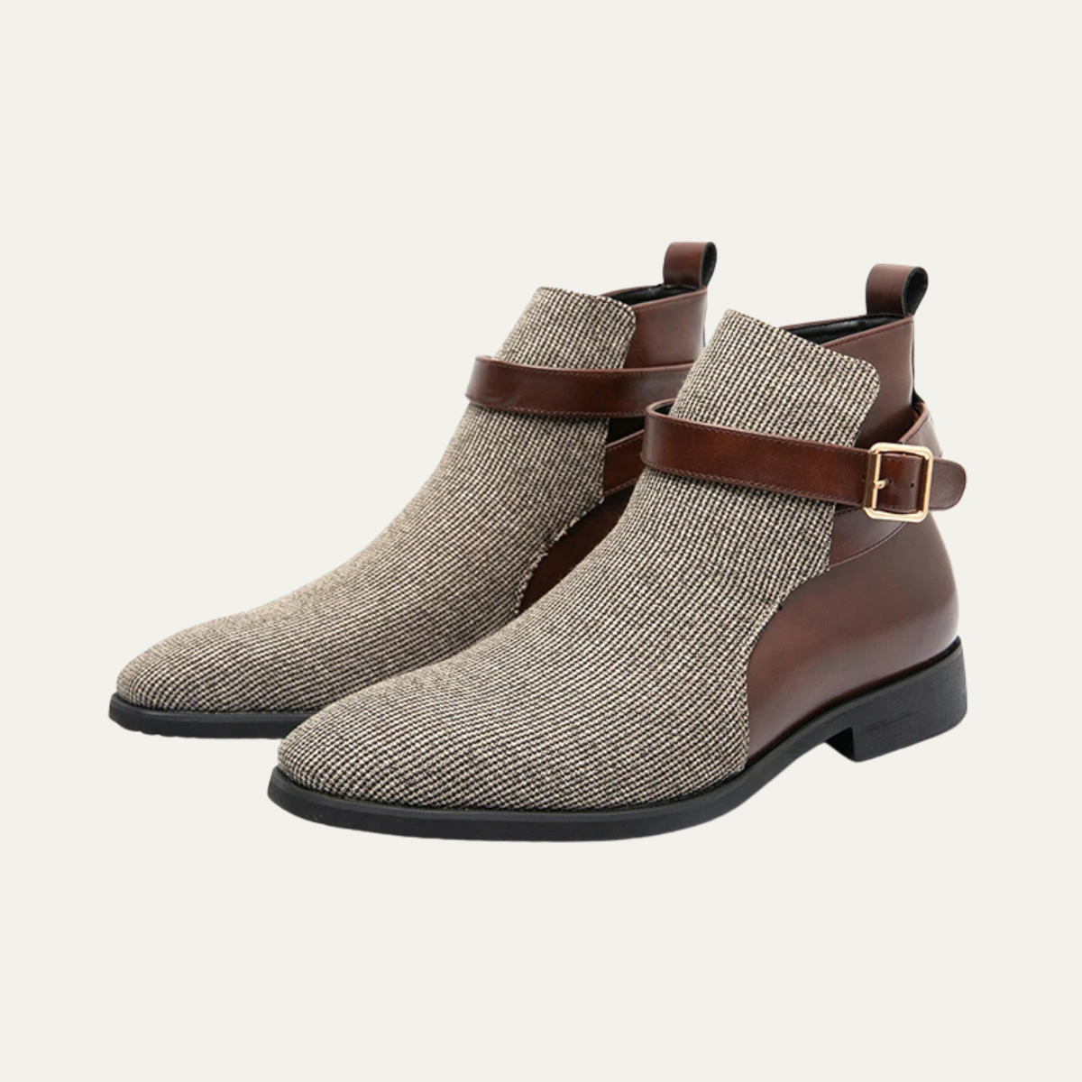 The Shetland Men's Elegant Modern Buckle Chelsea Boots