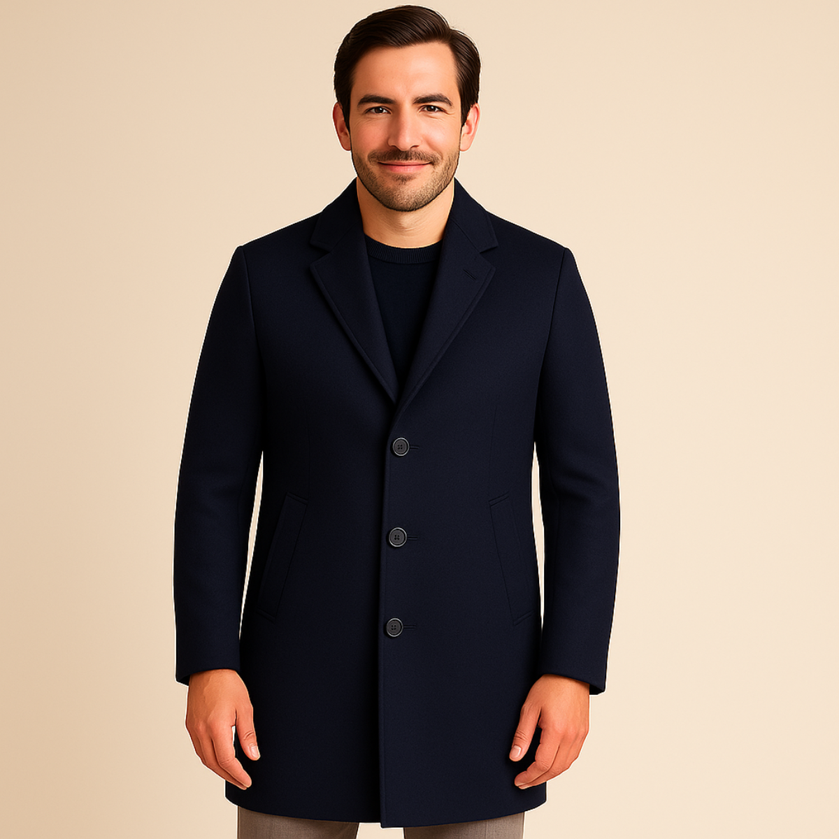 The Langley Mid Length Coat for Men