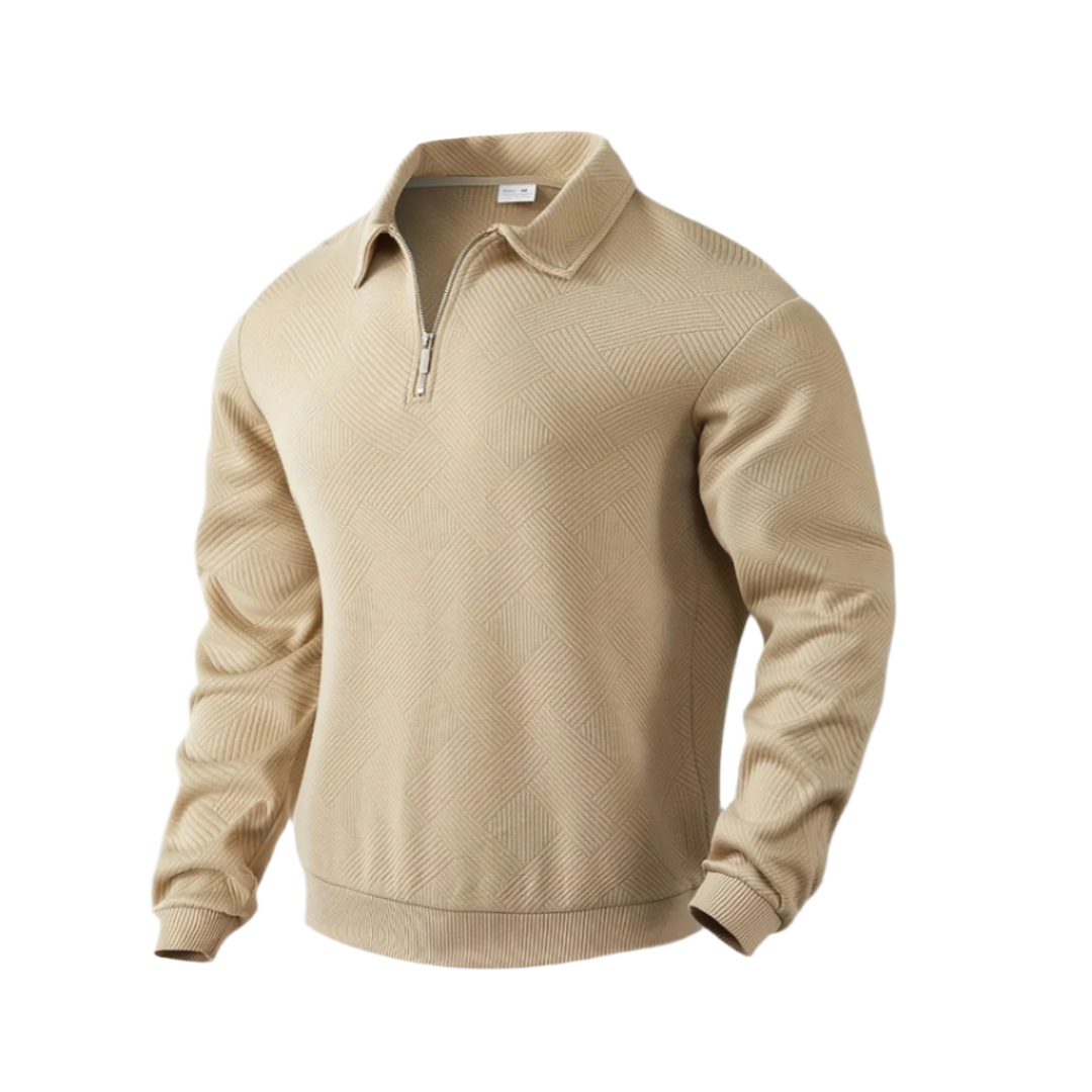 Men's Elegant Zip-Up Sweater-The British Gentlemen