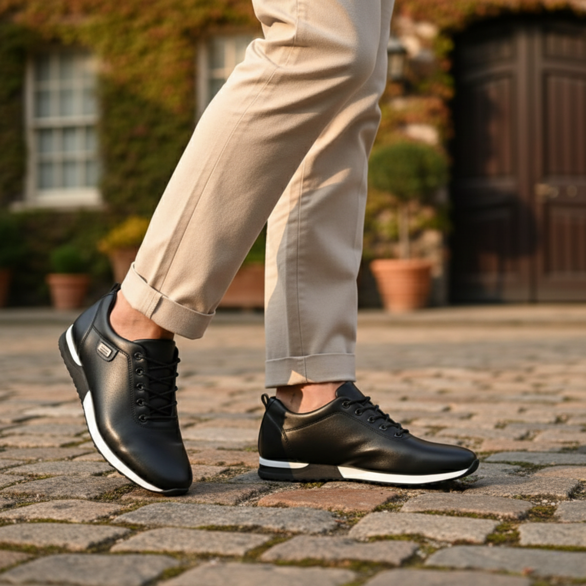 The Bond Street Men’s Orthopedic Shoes Leather Sneakers