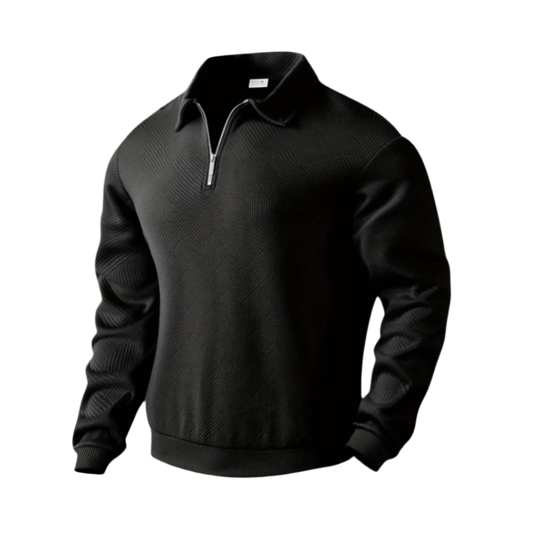 Men's Elegant Zip-Up Sweater-The British Gentlemen