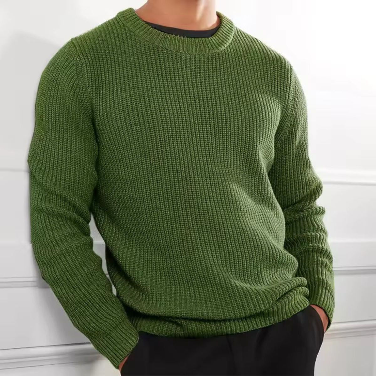 The Tokyo Merino Wool Ribbed O-Neck Jumper