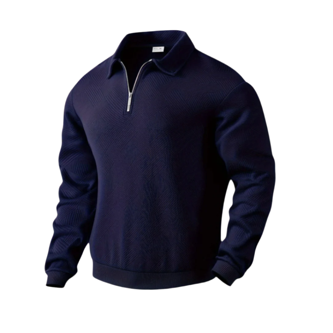 Men's Elegant Zip-Up Sweater-The British Gentlemen
