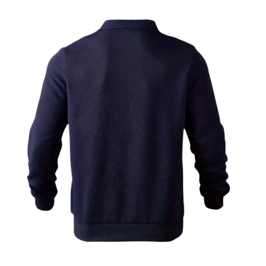 Men's Elegant Zip-Up Sweater-The British Gentlemen