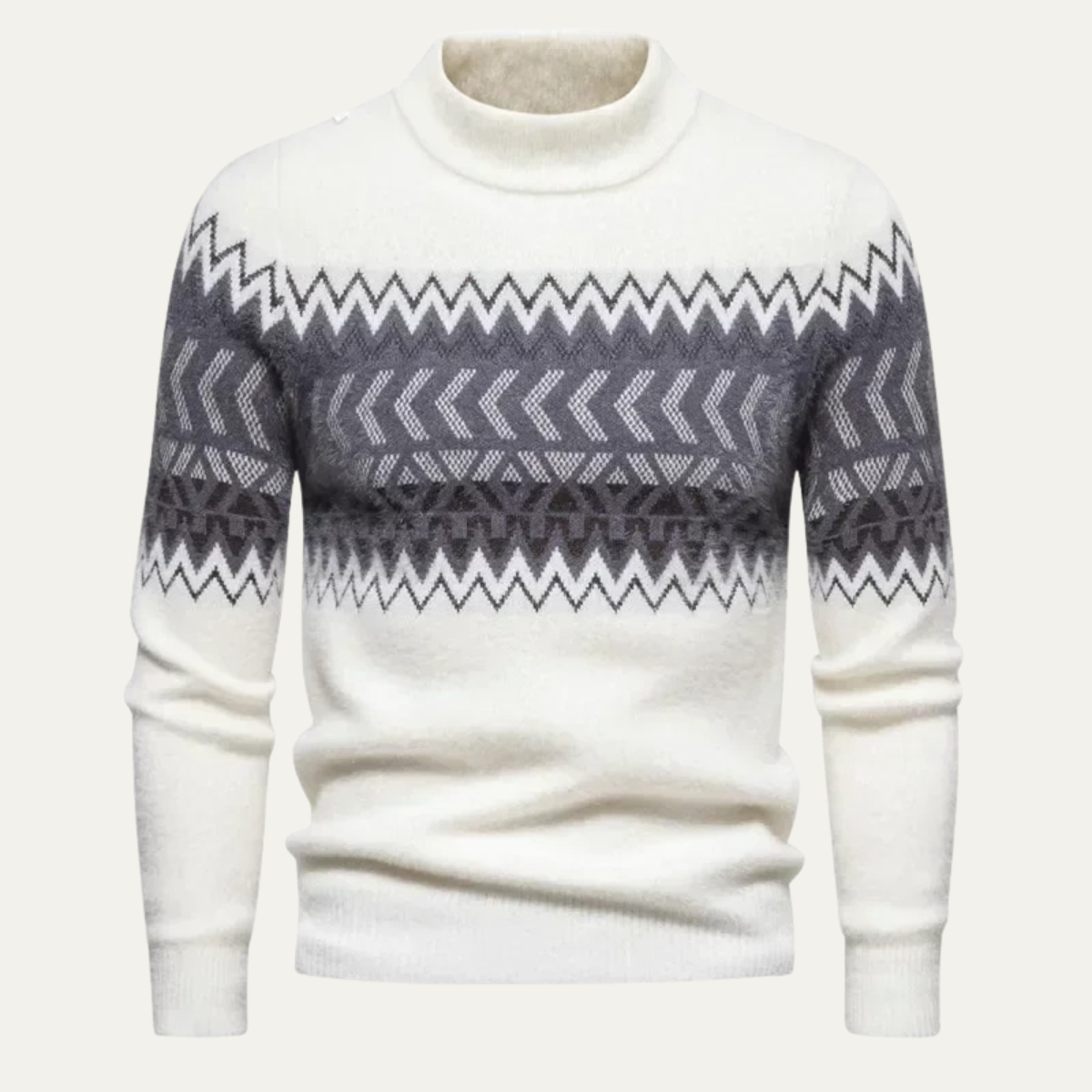 The Bormio Men’s Winter Patterned Crew Neck Knit Jumper