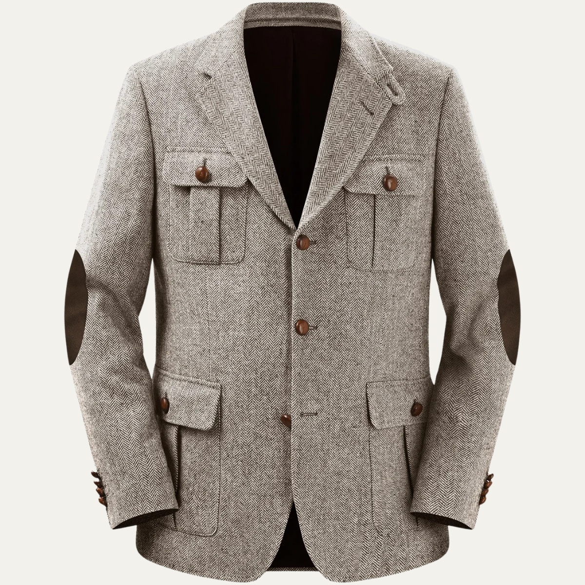 The San Cassiano Men’s Wool Blend Herringbone Tweed Blazer Jacket
