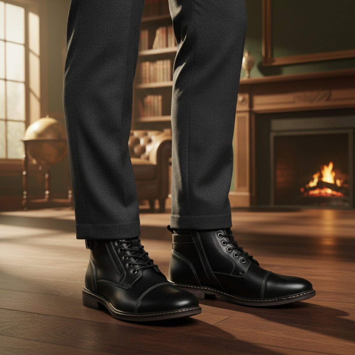 The Brescia Men’s Casual Vintage Leather Ankle Boots