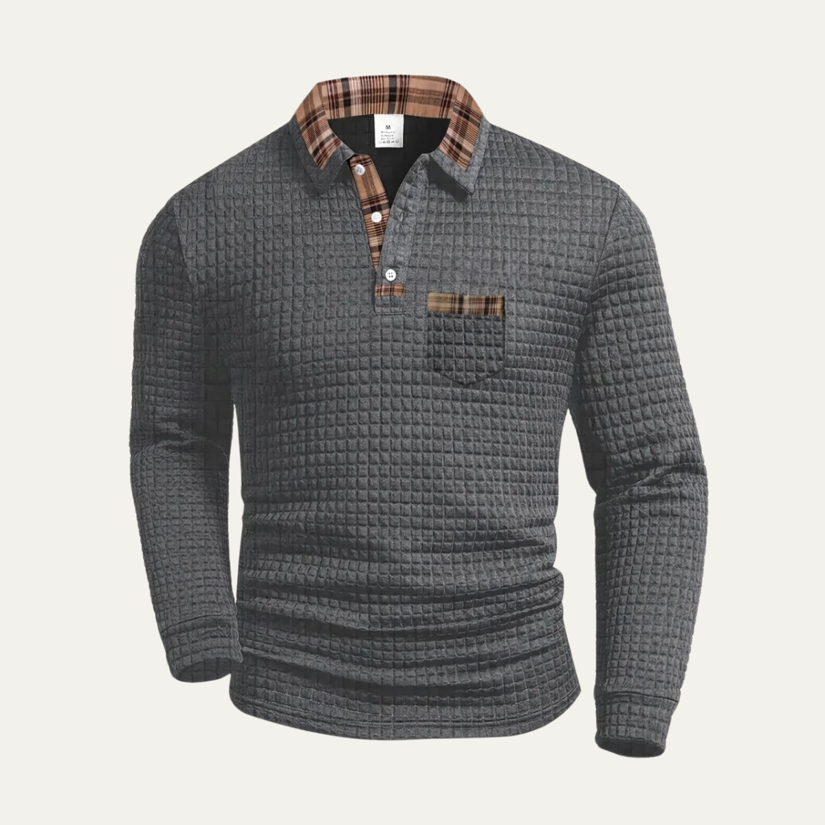 The Monopoli Men’s Casual Waffle Knit Polo Jumper
