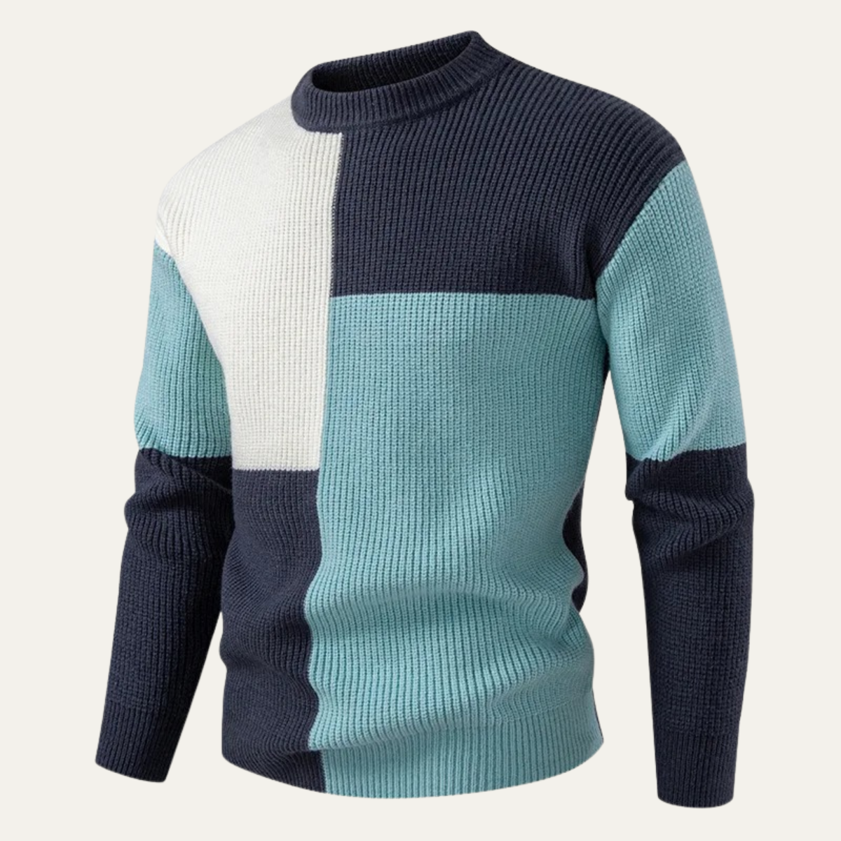 The Caldaro Men’s Warm Winter Colour Block Knit Jumper