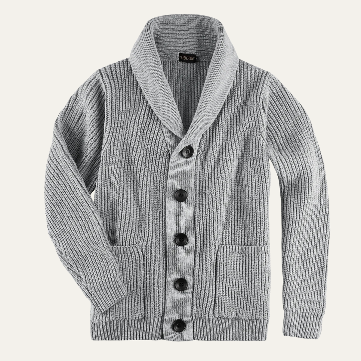 The Farnham Men’s Chunky Knit Shawl Collar Cardigan