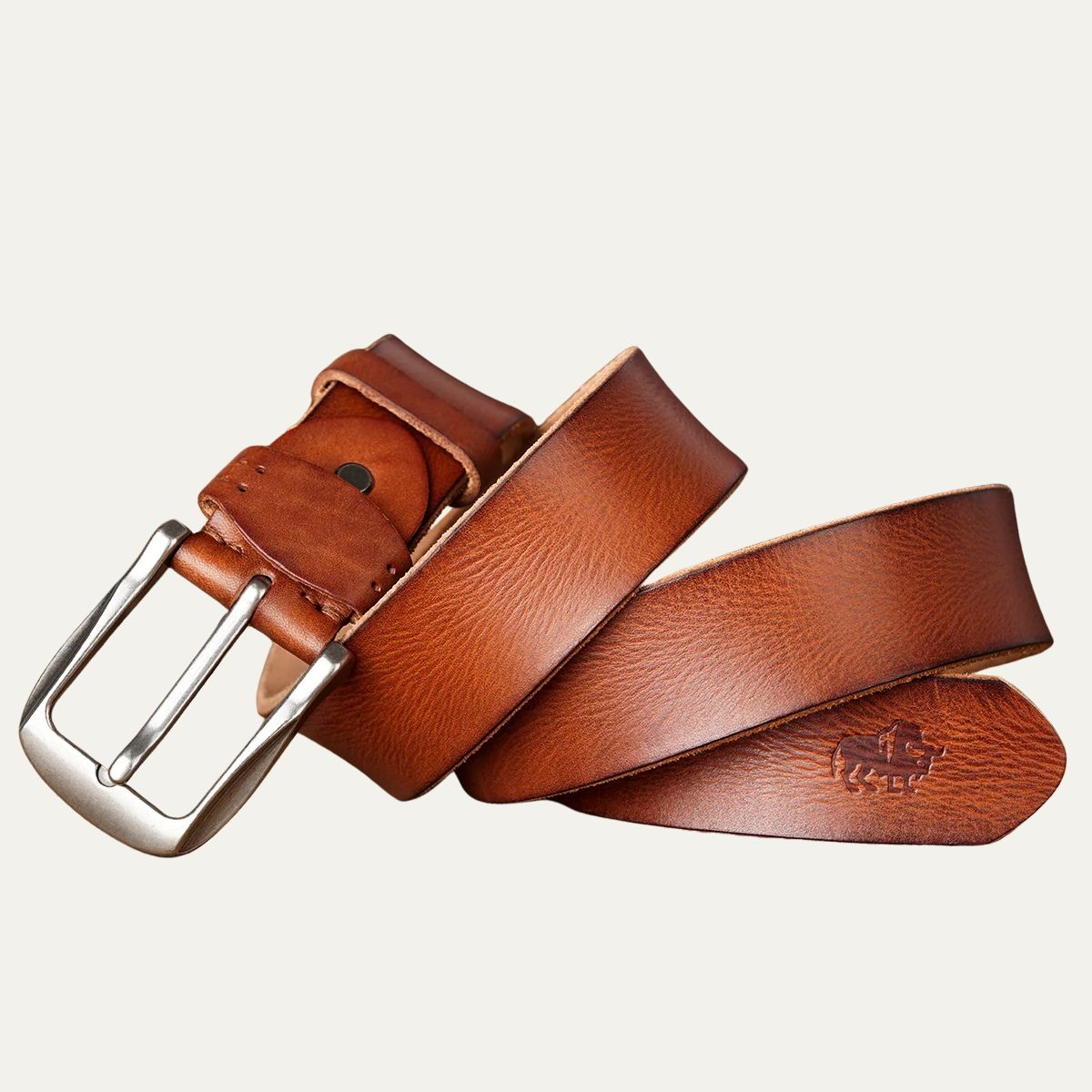 The Redford Belt – Vintage Cowhide Leather with Classic Buckle