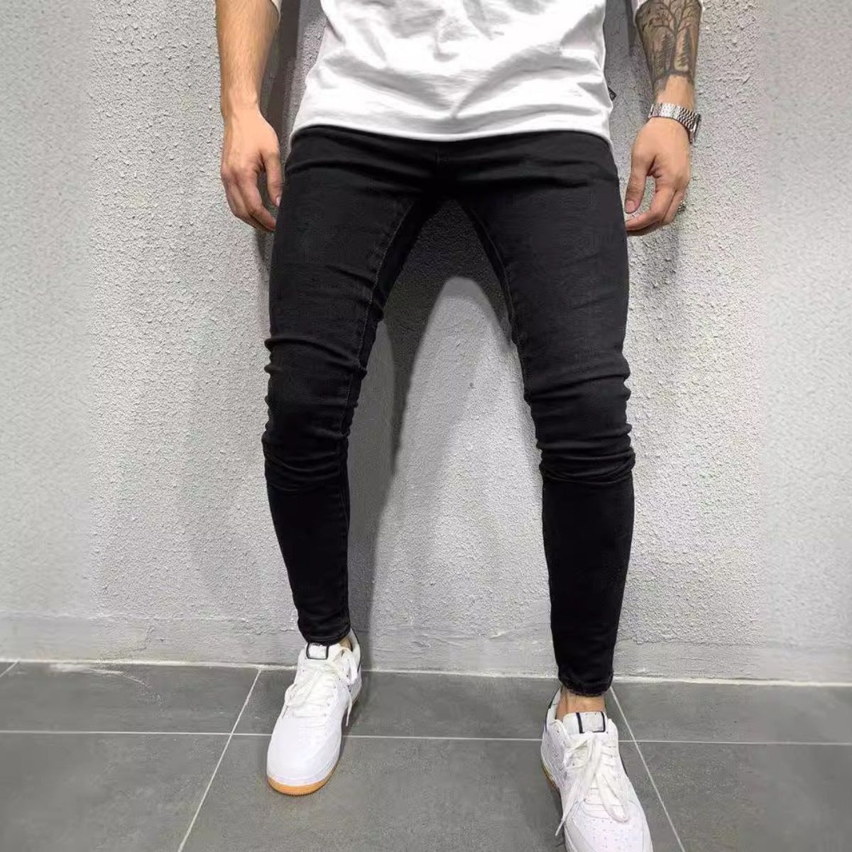 The Santiago Stretch Slim Fit Skinny Jeans for Men