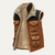 The Rhyl Men's Warm Retro Shearling Gilet with Pockets