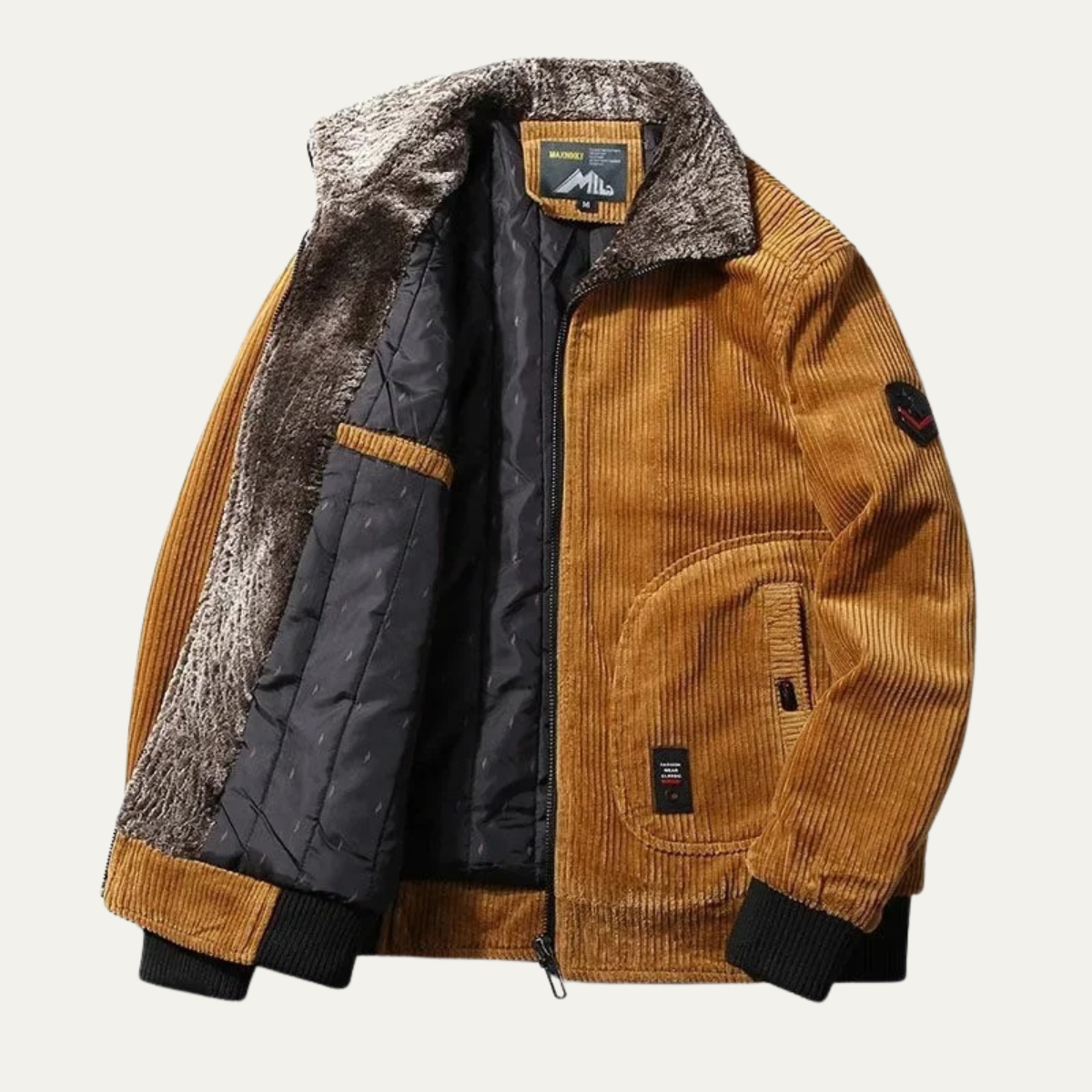 The Denbigh Men's Winter Warm Fur Lined Corduroy Jacket