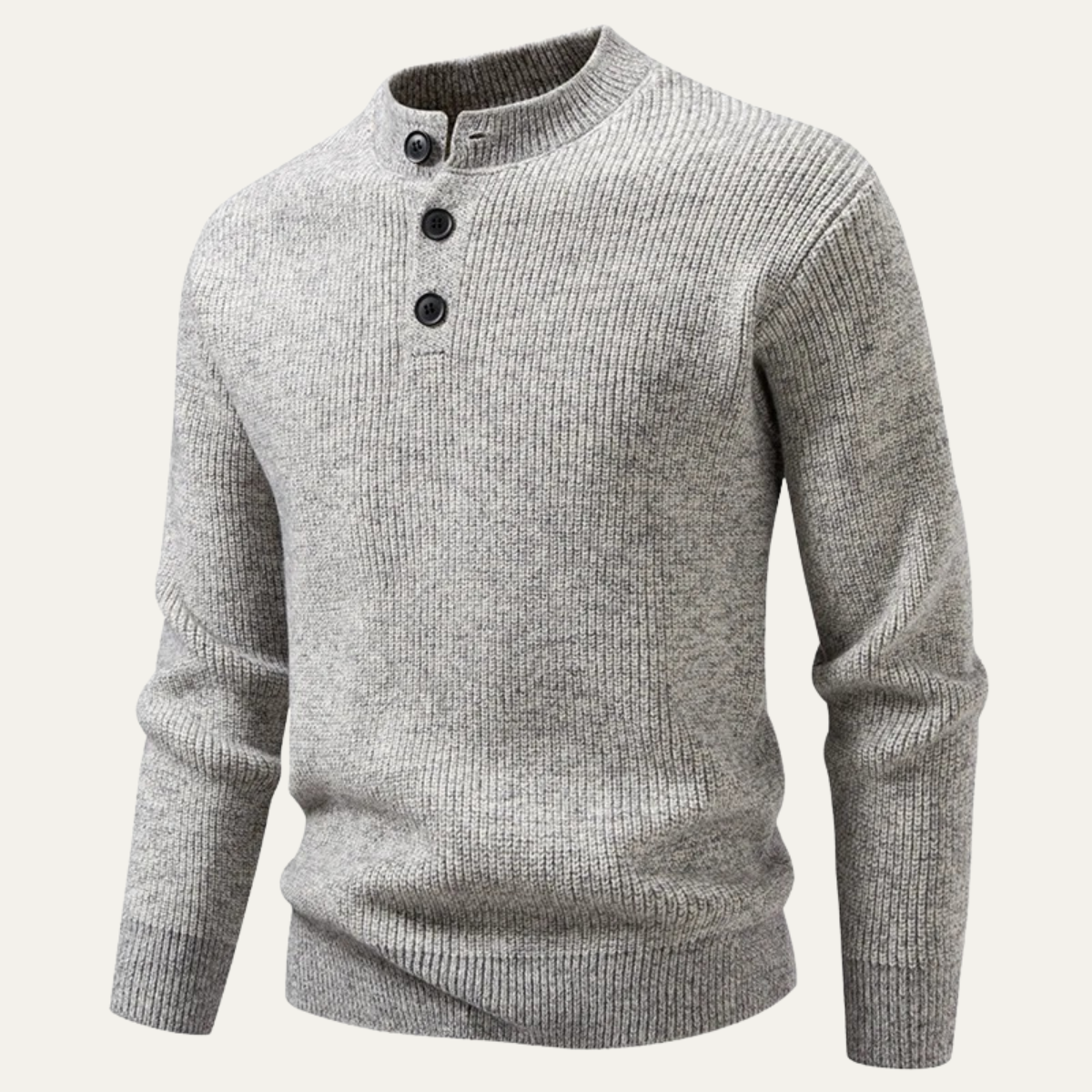 The Asciano Men’s Winter Warm Henley Knit Jumper