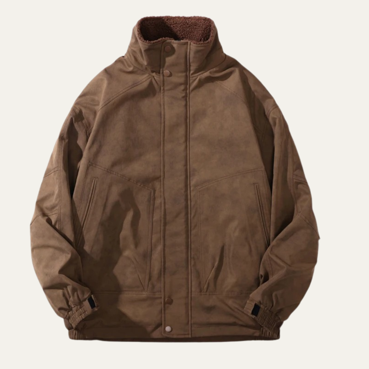 The Hampton Men’s Suede Fleece Lined Bomber Jacket