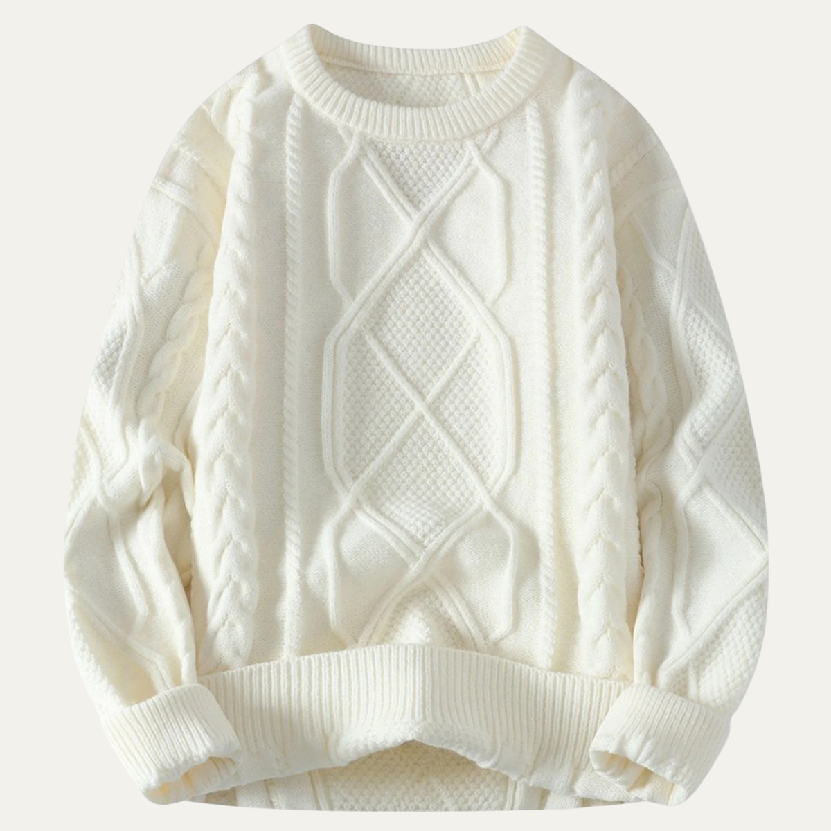 The Aberdeen Men’s Warm Chunky Fisherman Cable Knit Winter Jumper