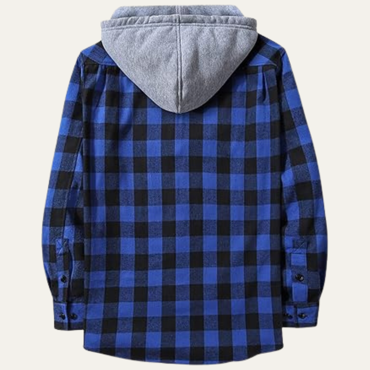 The Amalfi Men’s Hooded  Plaid Button Down with Pocket Flannel Jacket