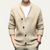 The Hebrides Men's Chunky Knit  Shawl Collar Cardigan