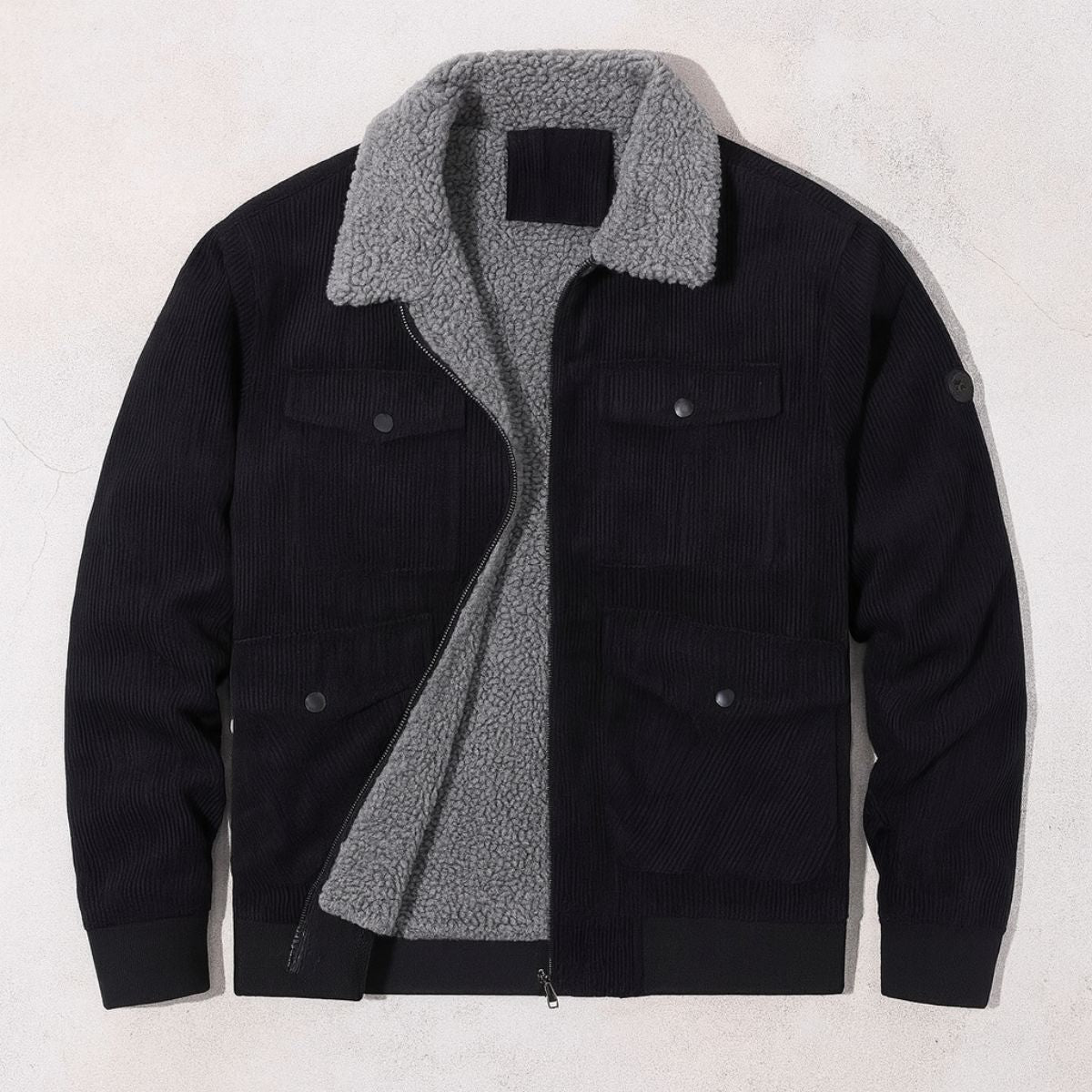 The Tallinn Fleece Lined Vintage Corduroy Jacket for Men