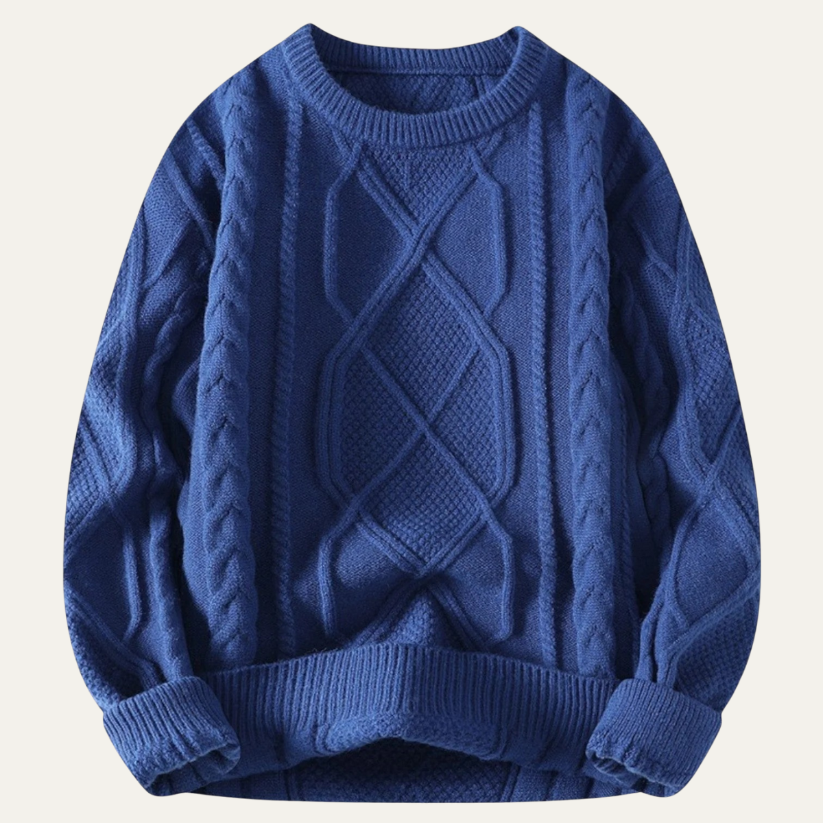 The Aberdeen Men’s Warm Chunky Fisherman Cable Knit Winter Jumper
