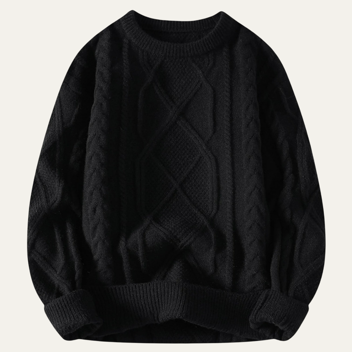 The Aberdeen Men’s Warm Chunky Fisherman Cable Knit Winter Jumper