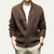 The Hebrides Men's Chunky Knit  Shawl Collar Cardigan