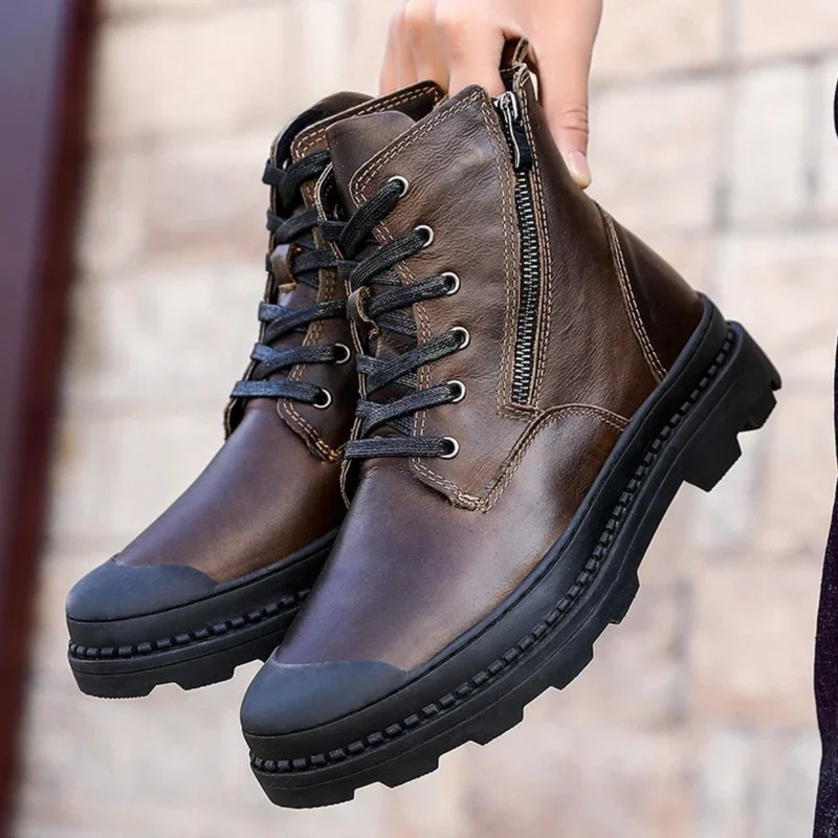 The Mayfair Men’s Vintage Leather Lace Up Work Boots