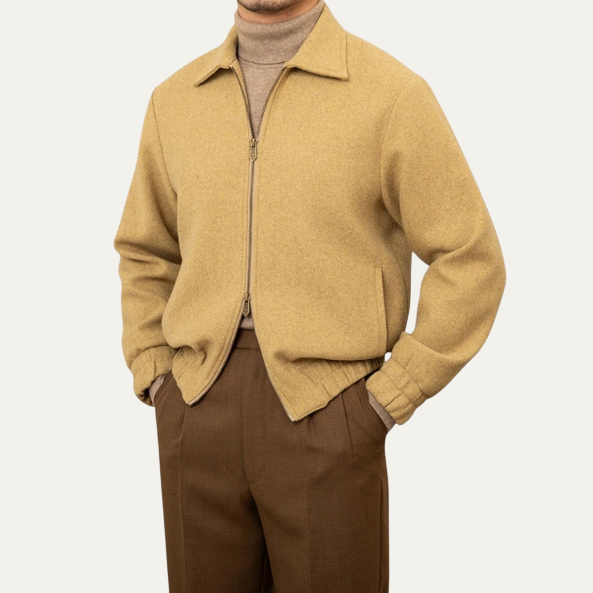 The Beaconsfield Men's Classic Wool Zip Up Jacket
