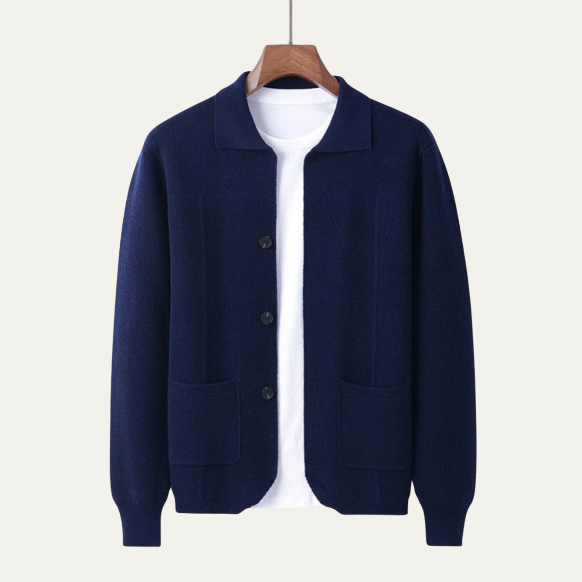 The Marlow Men's Classic Smart Layer Knit Cardigan