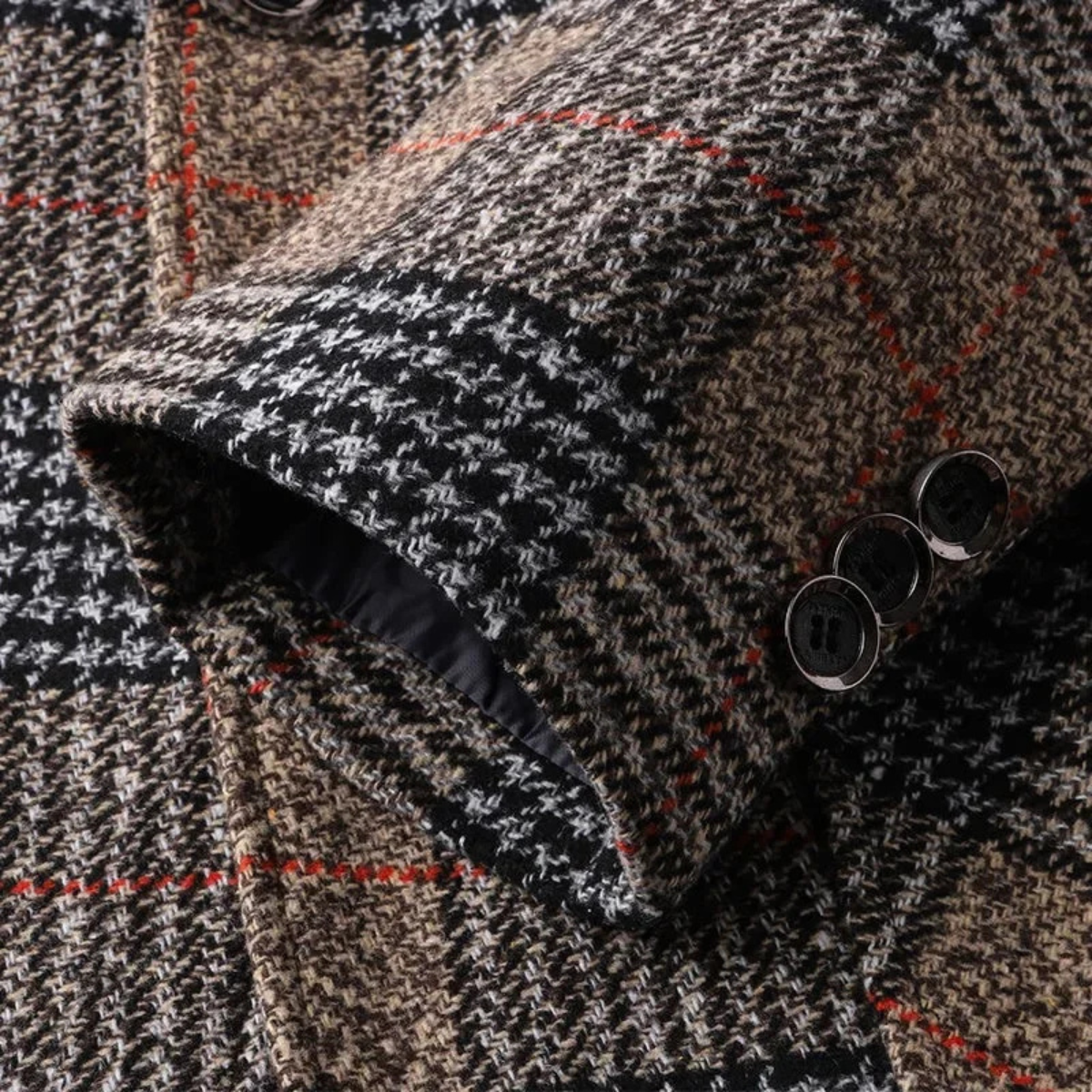 The Knightsbridge Men’s Classic Checked Plaid Tweed Blazer Jacket