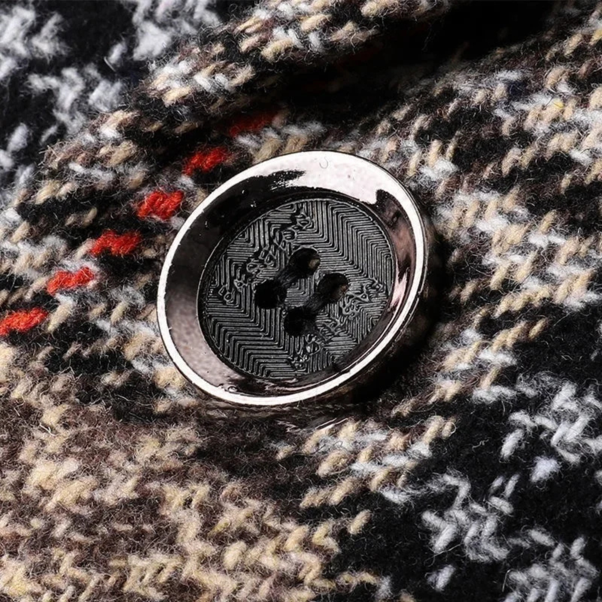 The Knightsbridge Men’s Classic Checked Plaid Tweed Blazer Jacket