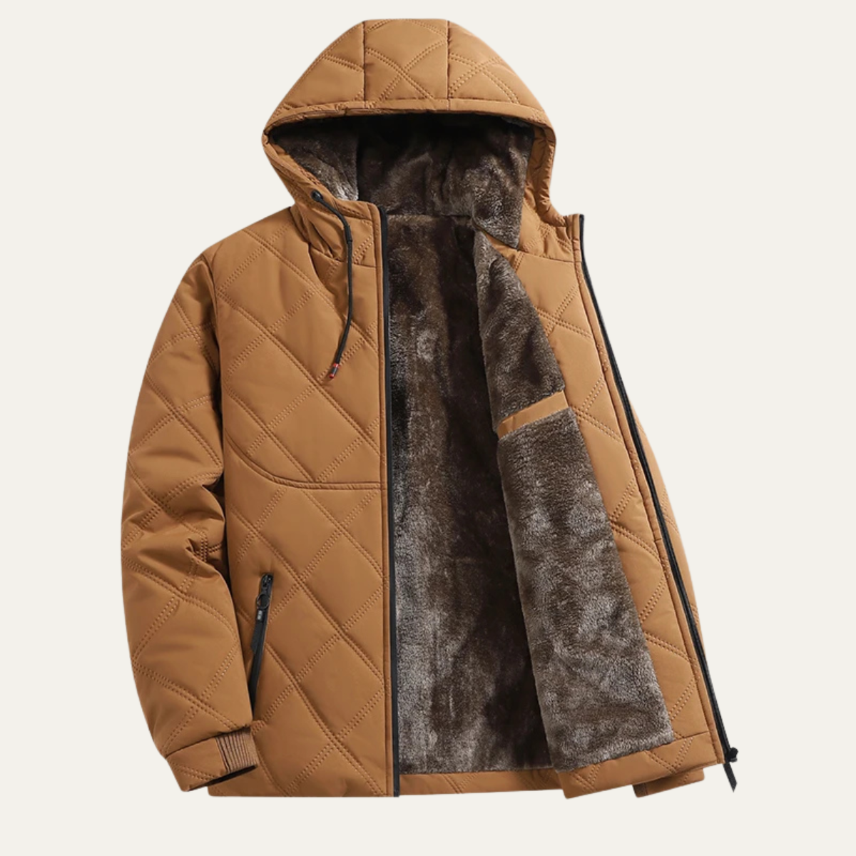 The Coatbridge Men's Hooded Quilted Fleece Lined Winter Jacket