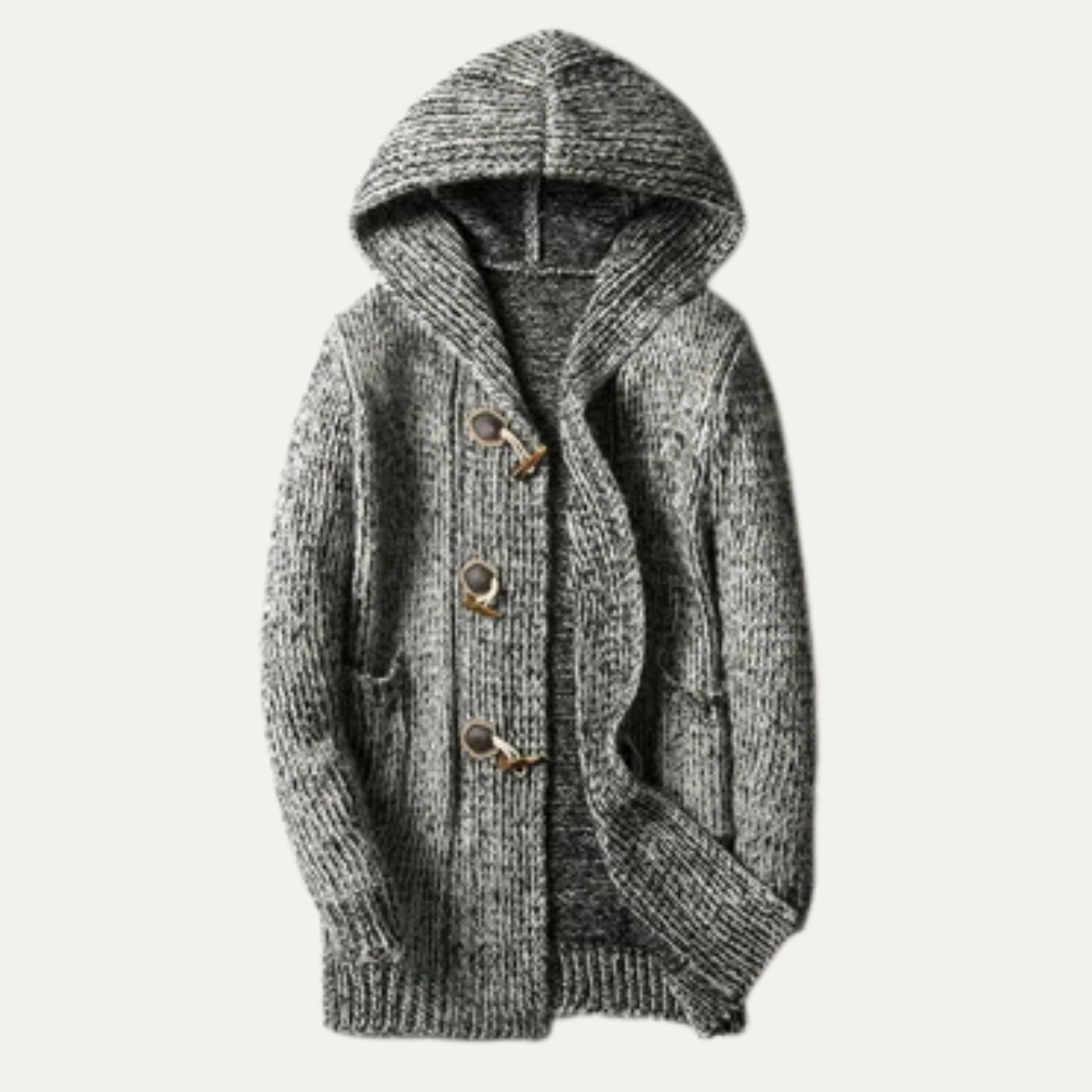 The Porto Cesareo Men’s Warm Casual Thick Knitted Hooded Cardigan