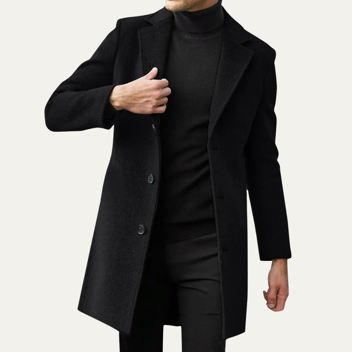 The San Candido Men’s Winter Wool Blend Slim Fit Overcoat