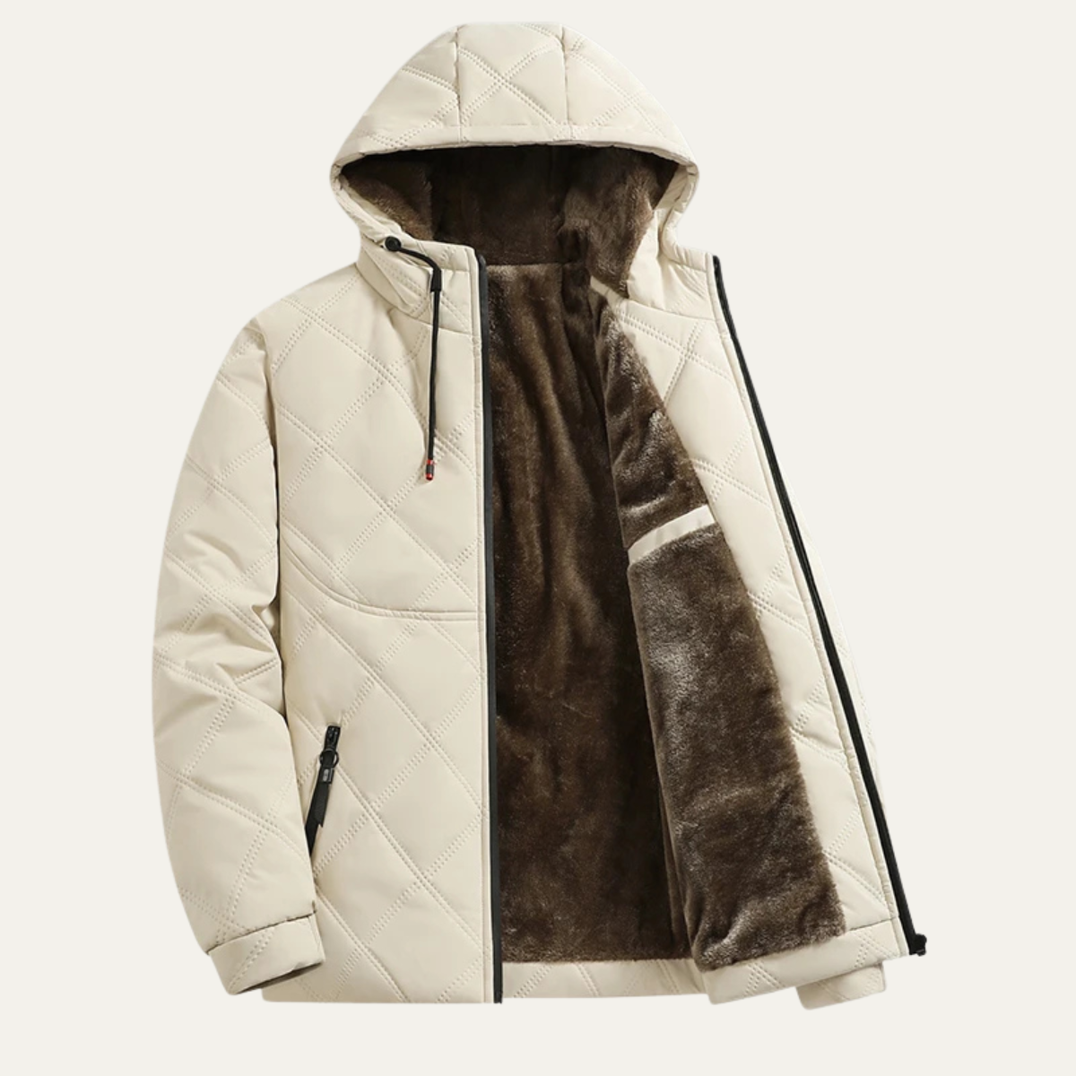 The Coatbridge Men's Hooded Quilted Fleece Lined Winter Jacket