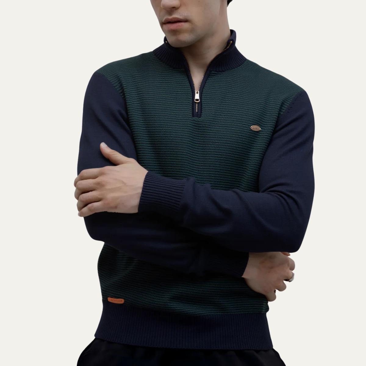 The Oban Men's Half Zip Knit Winter Jumper