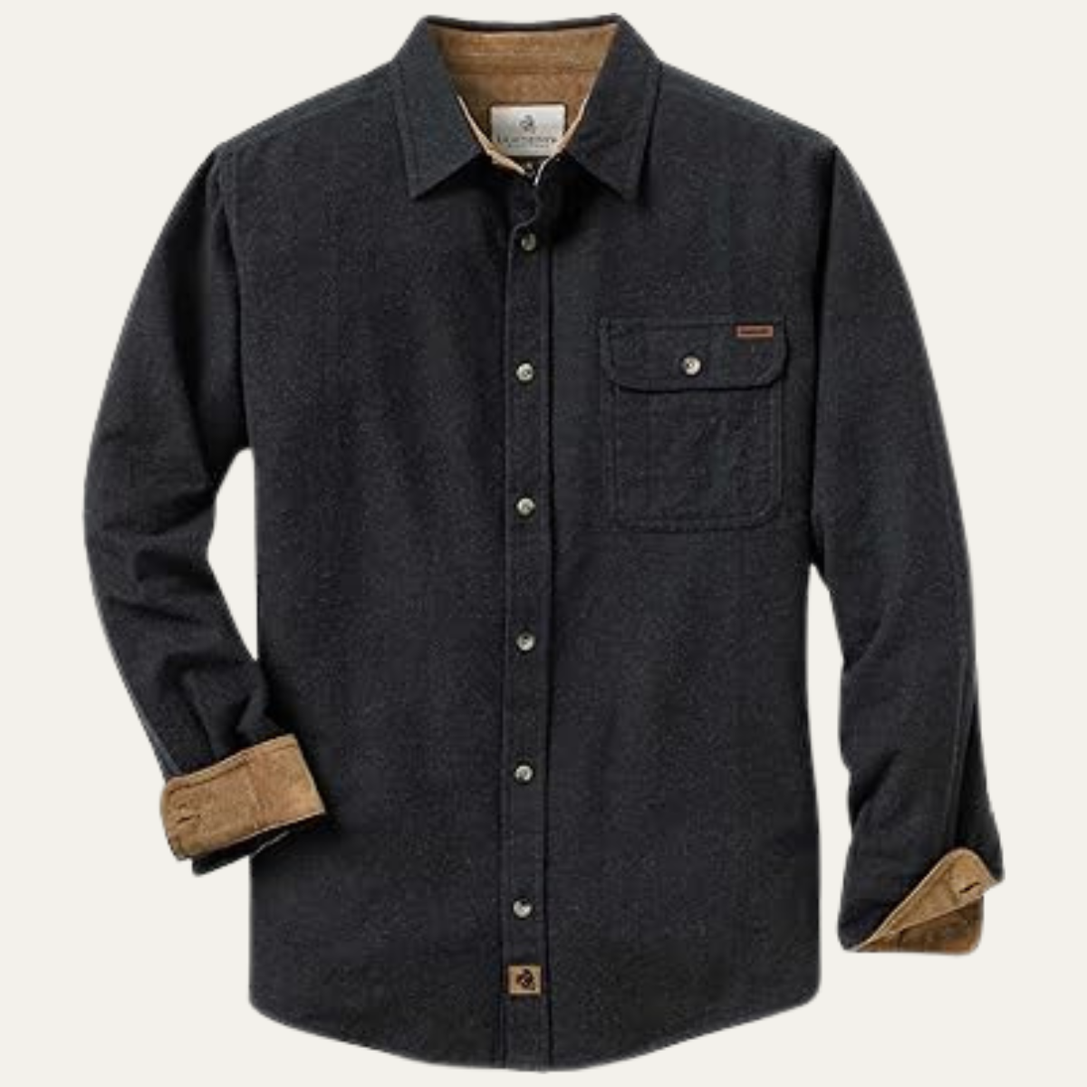The Capri Men’s Legendary Flannel Button Down Shirt Workwear with Corduroy Trim