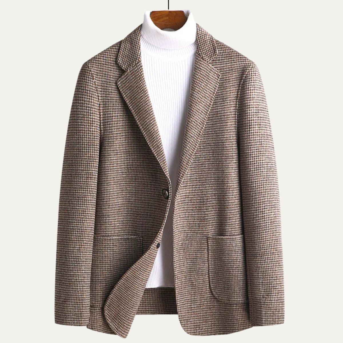 The Pantelleria Men's Checked Wool Suit Tweed Blazer Jacket